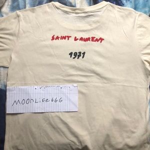 Saint Laurent spell out felt women’s tee size L
